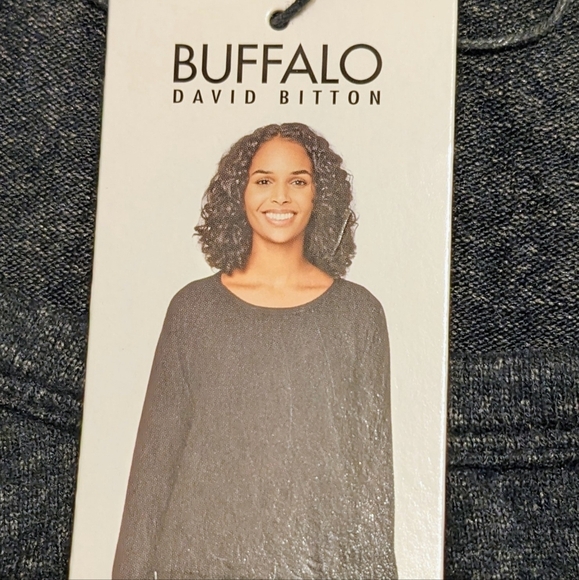 Buffalo Women`s Soft‎ Cozy Crewneck Pullover Sweater Black Heather Large NWT - Picture 8 of 8